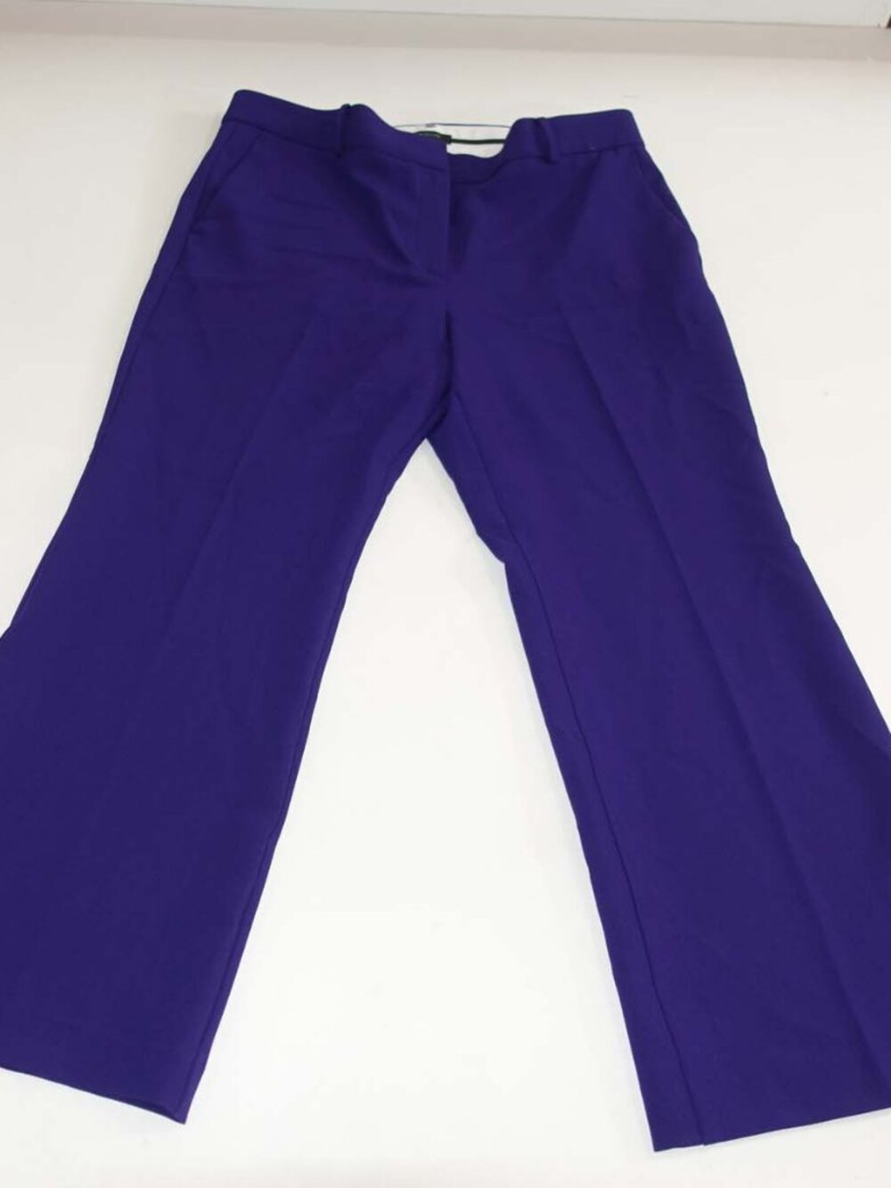 Ann Taylor Women's The Jayne Wide Leg Pants Size 16 Petite Purple High Rise 16P
